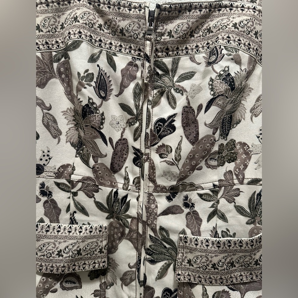 Tory Burch botanical print mikado dress 6 - Picture 3 of 8